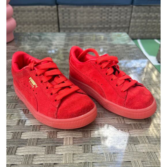 Puma Suede x Haribo Gummi Bears Red Sneakers Kids Size 12C - Picture 4 of 9